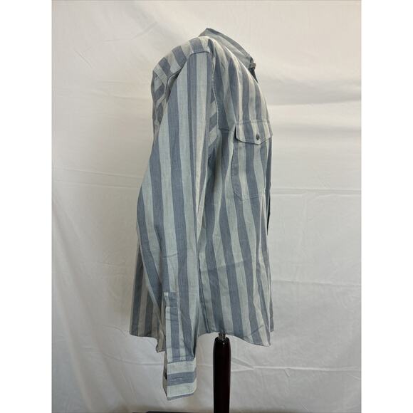 Vintage Levi's Shirt Adult Large Blue Long Sleeve Button Down Big E Silver Label - Picture 3 of 12